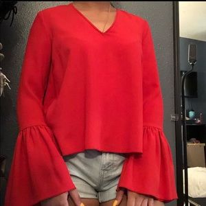 Bell sleeve top